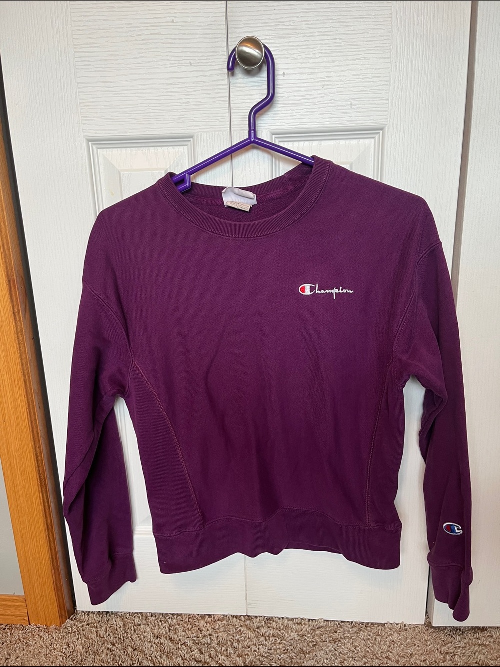 Champion Women's Crewneck Sweatshirt - Plum Purple